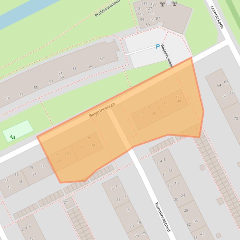 Kaart van postcodegebied 2313SC.