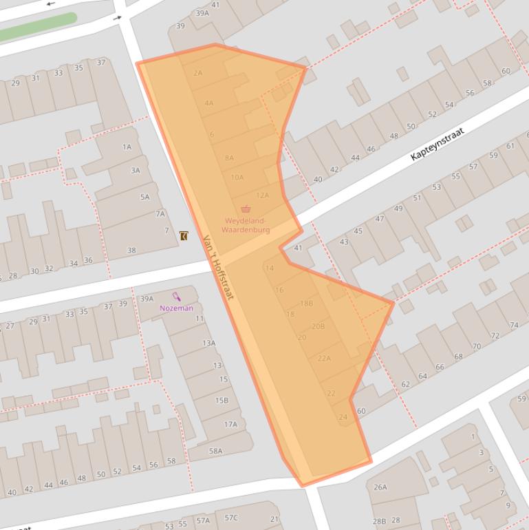 Kaart van postcodegebied 2313SP.