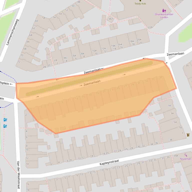 Kaart van postcodegebied 2313SV.