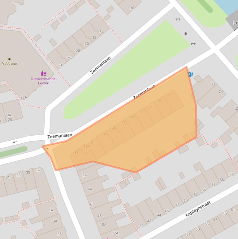 Kaart van postcodegebied 2313SW.