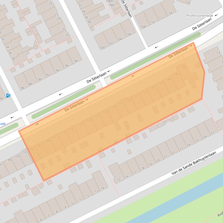 Kaart van postcodegebied 2313TM.