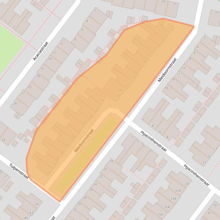 Kaart van postcodegebied 2313XD.