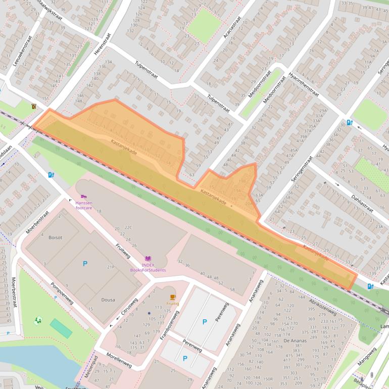 Kaart van postcodegebied 2313XM.