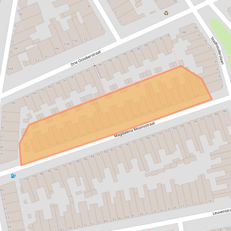 Kaart van postcodegebied 2313ZC.