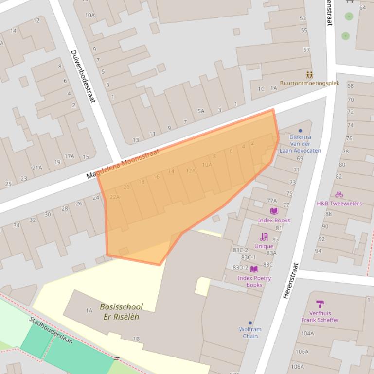 Kaart van postcodegebied 2313ZD.