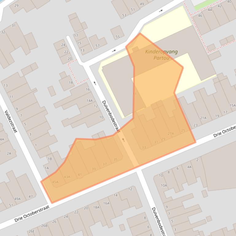 Kaart van postcodegebied 2313ZM.