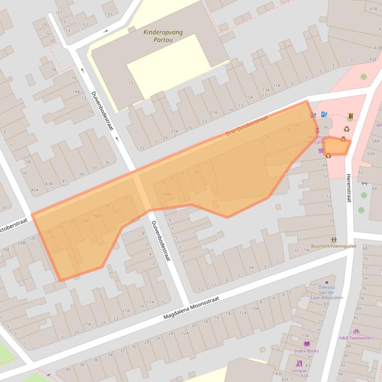 Kaart van postcodegebied 2313ZP.