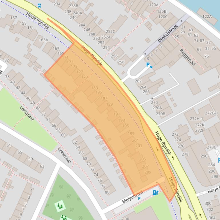 Kaart van postcodegebied 2314AD.