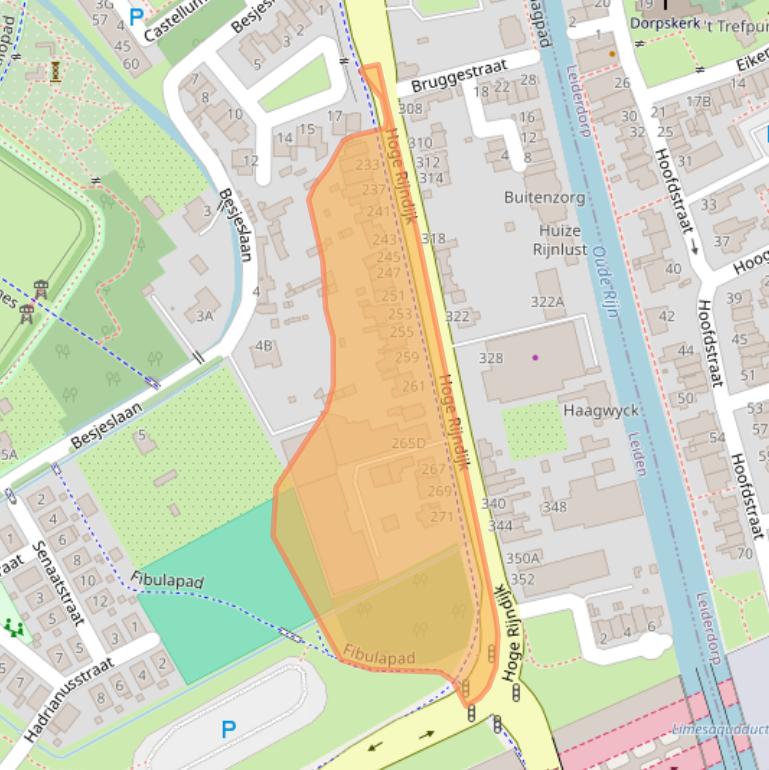 Kaart van postcodegebied 2314AG.
