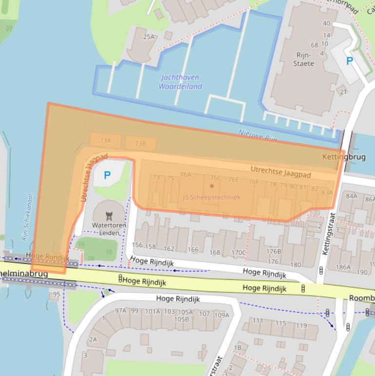 Kaart van postcodegebied 2314AR.