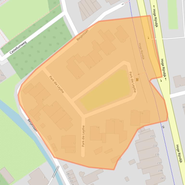 Kaart van postcodegebied 2314BA.