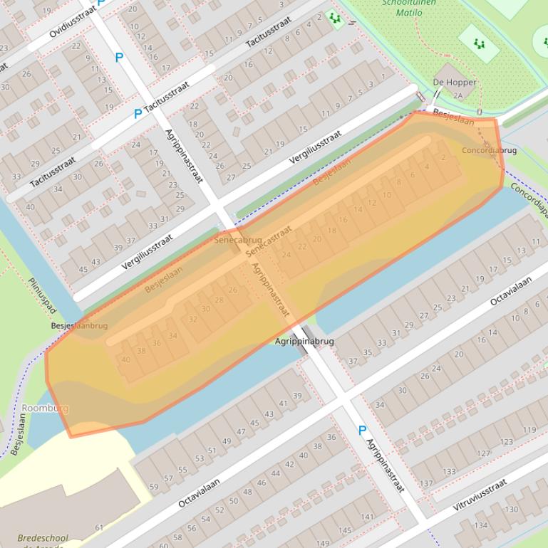 Kaart van postcodegebied 2314BM.