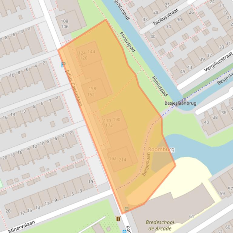 Kaart van postcodegebied 2314BS.