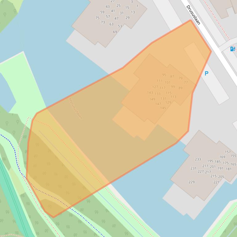 Kaart van postcodegebied 2314BX.