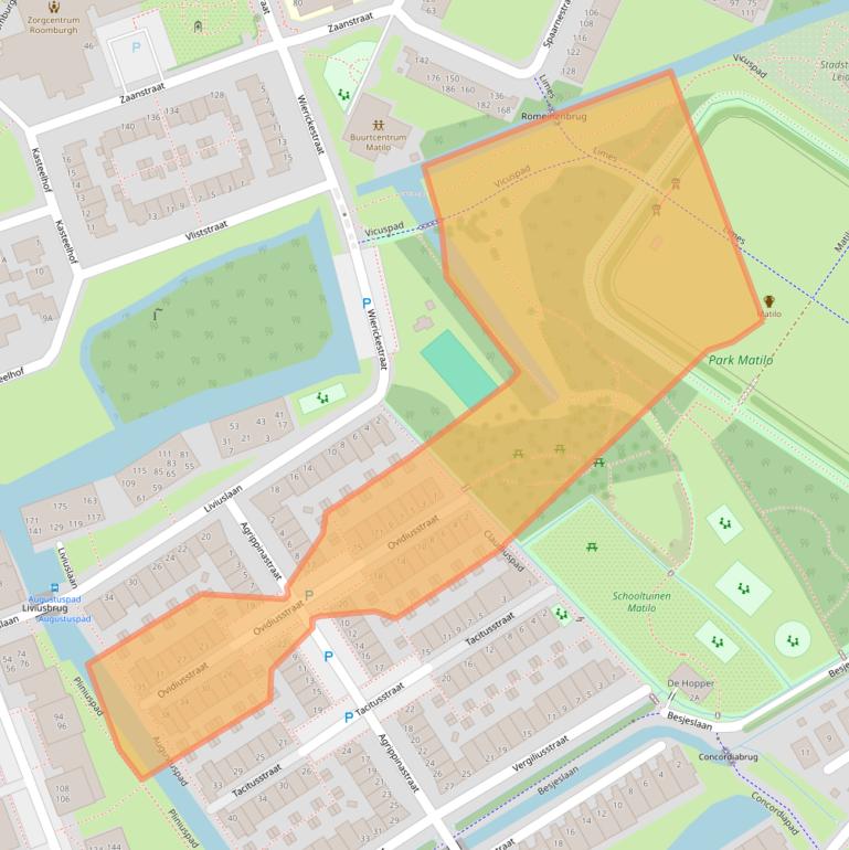 Kaart van postcodegebied 2314CH.