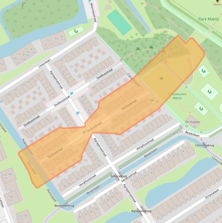 Kaart van postcodegebied 2314CJ.