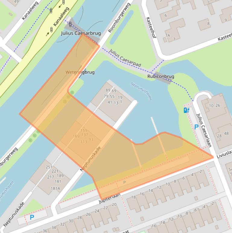 Kaart van postcodegebied 2314CM.