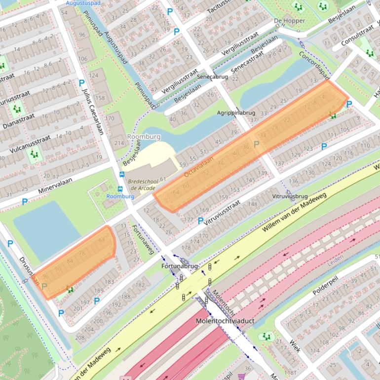 Kaart van postcodegebied 2314CP.