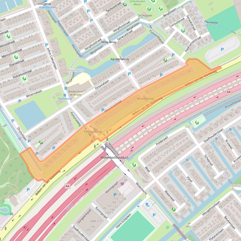 Kaart van postcodegebied 2314CW.