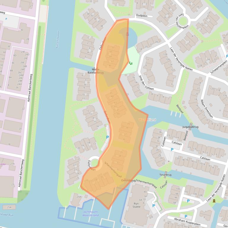 Kaart van postcodegebied 2314EB.