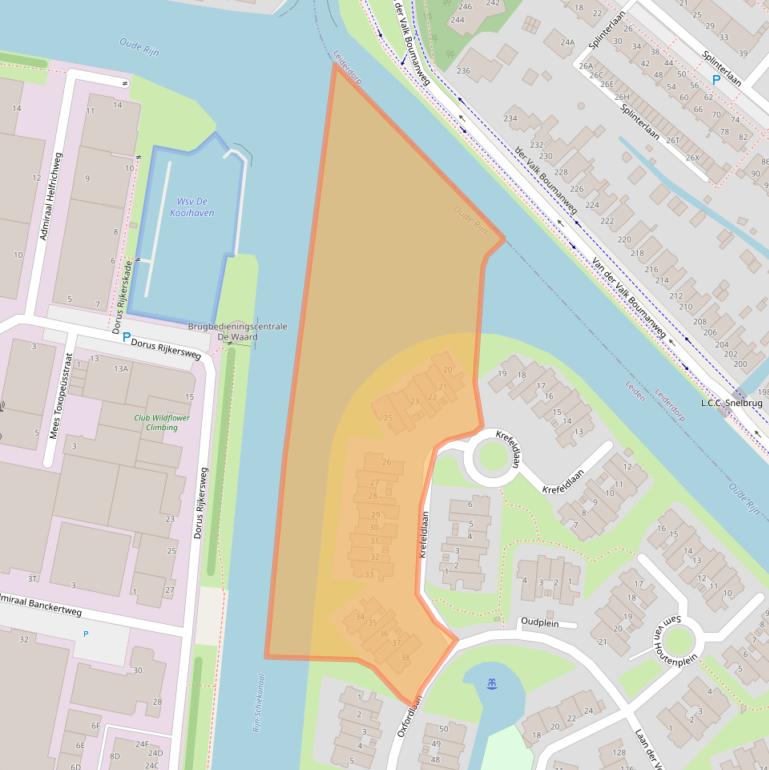 Kaart van postcodegebied 2314ED.