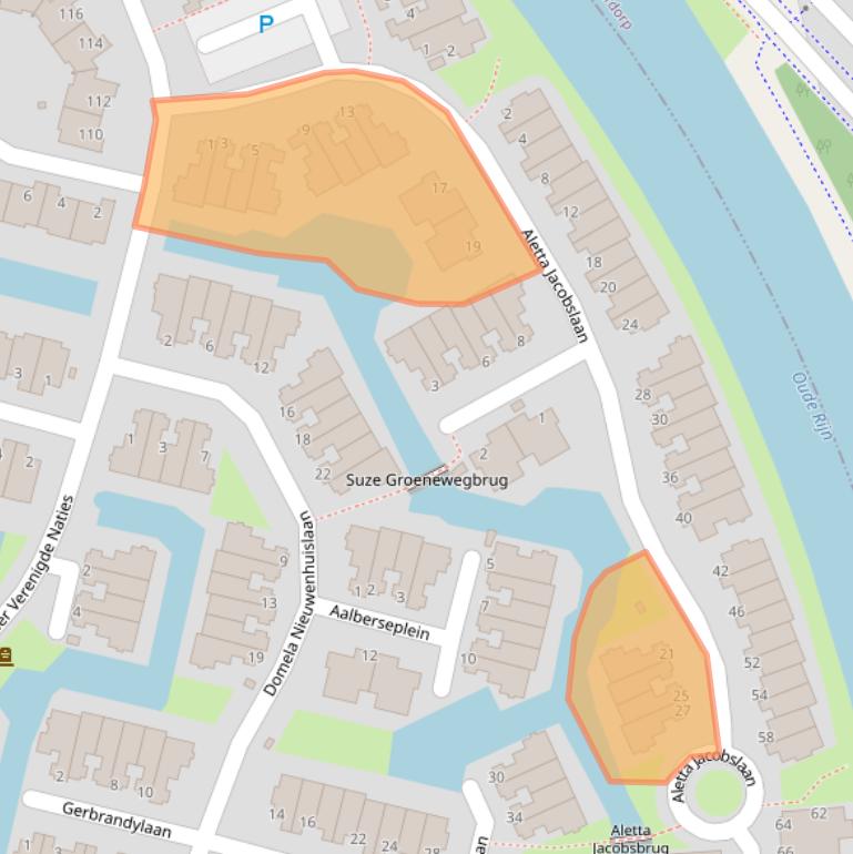 Kaart van postcodegebied 2314EL.