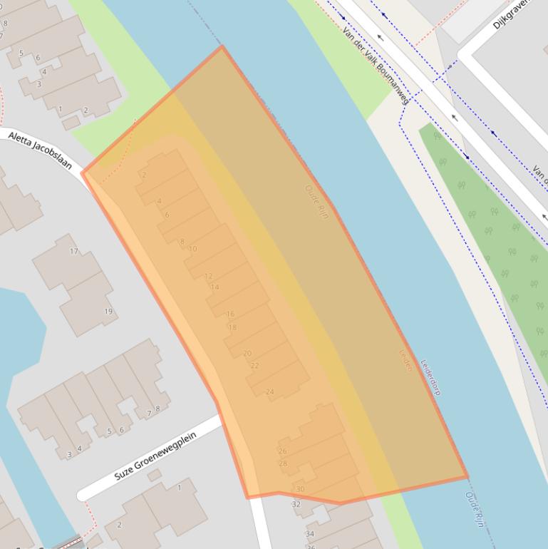 Kaart van postcodegebied 2314EM.