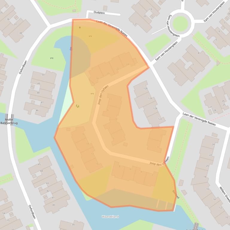 Kaart van postcodegebied 2314GC.