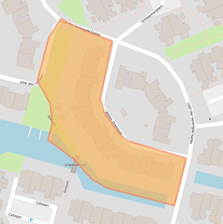 Kaart van postcodegebied 2314GD.