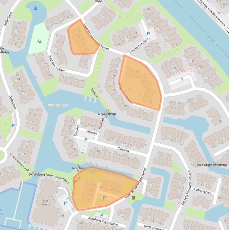 Kaart van postcodegebied 2314GH.