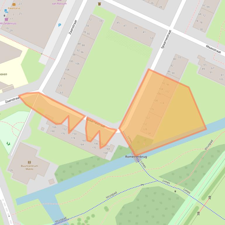 Kaart van postcodegebied 2314TR.