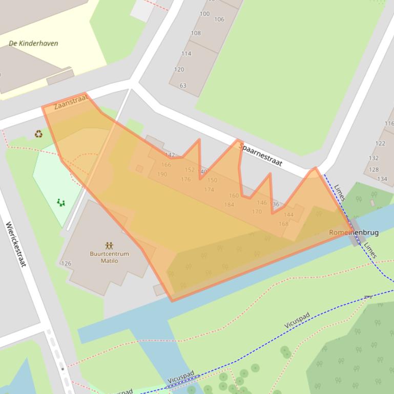 Kaart van postcodegebied 2314TS.
