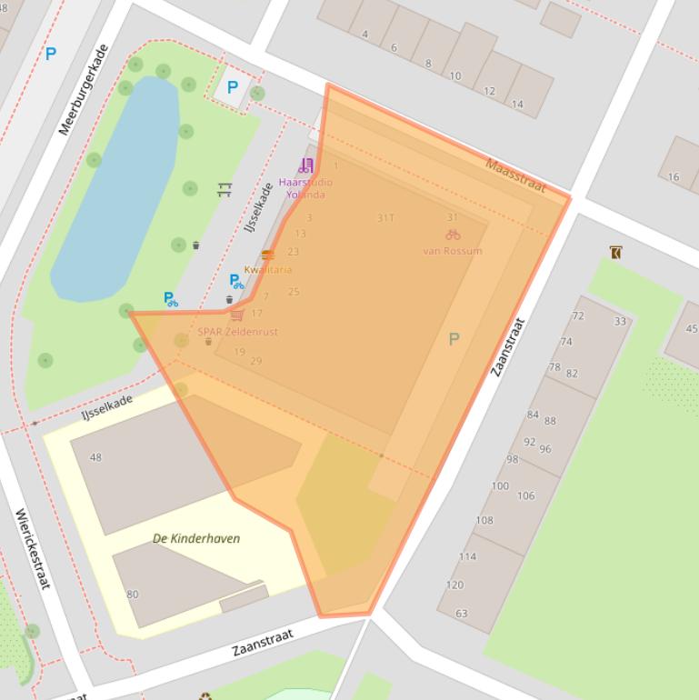 Kaart van postcodegebied 2314TT.