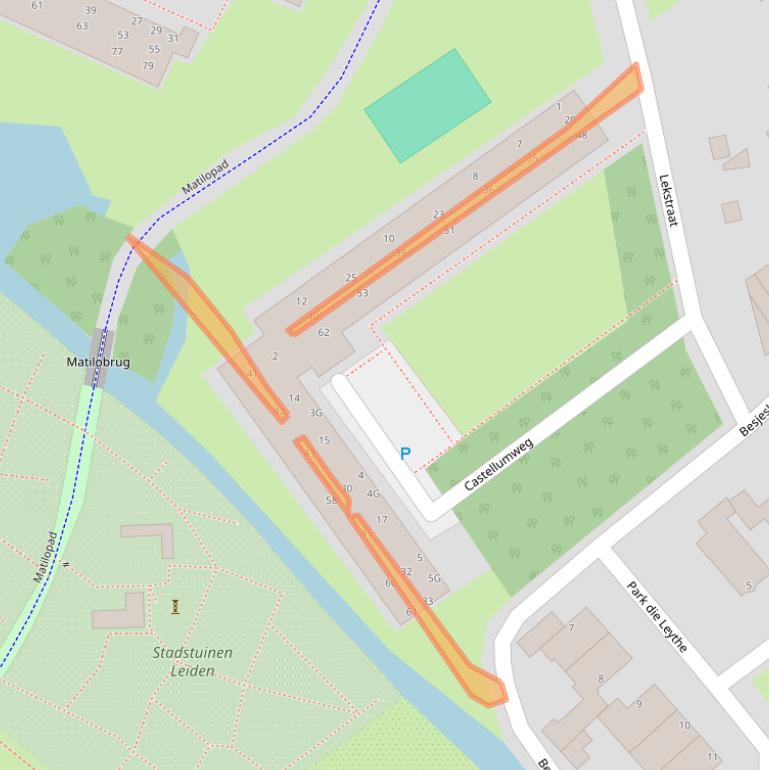 Kaart van postcodegebied 2314VB.