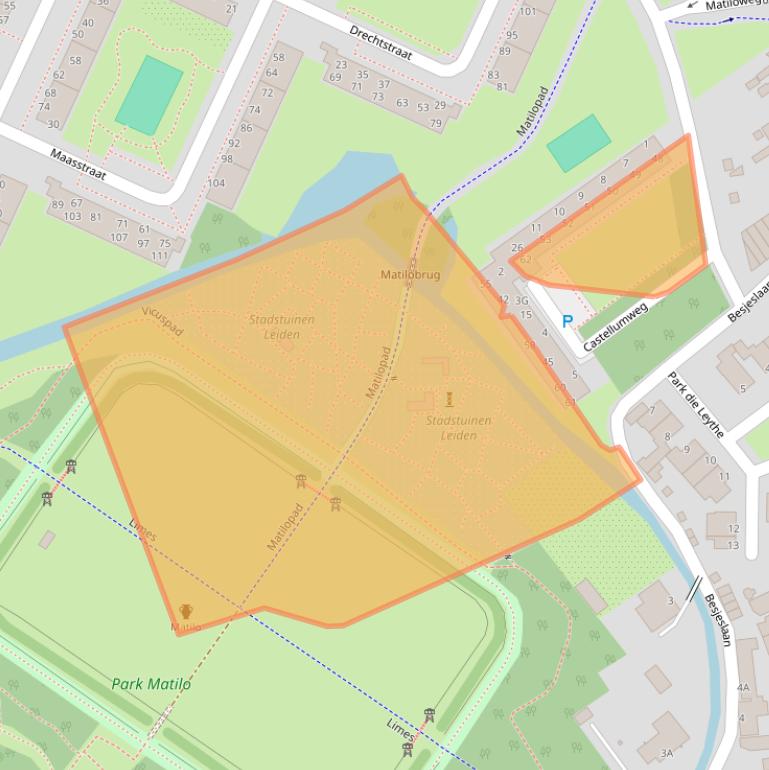 Kaart van postcodegebied 2314VC.