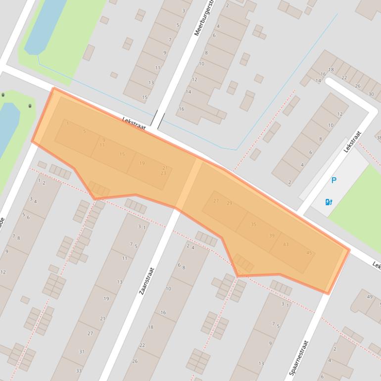 Kaart van postcodegebied 2314VD.