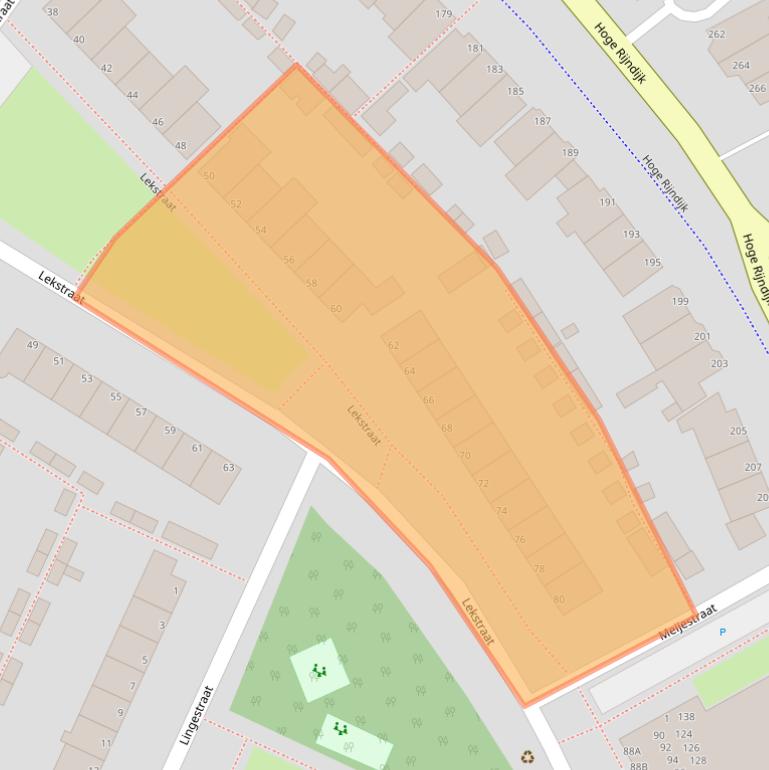 Kaart van postcodegebied 2314VH.