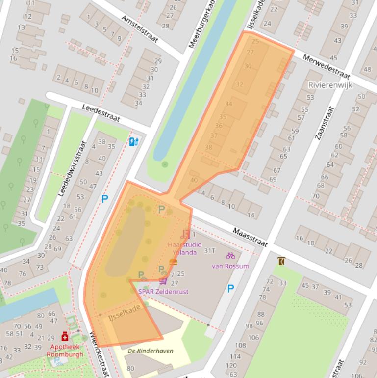 Kaart van postcodegebied 2314VM.