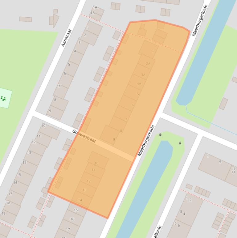 Kaart van postcodegebied 2314VN.