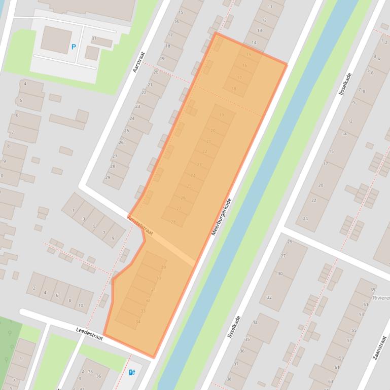 Kaart van postcodegebied 2314VP.