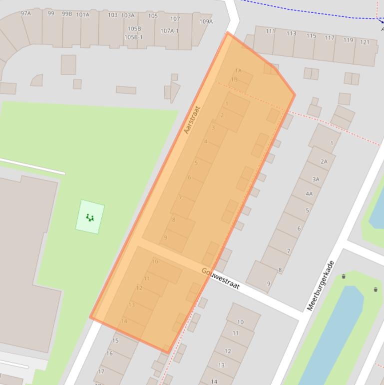 Kaart van postcodegebied 2314VT.