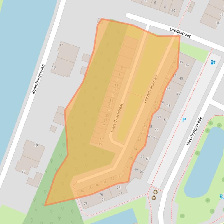 Kaart van postcodegebied 2314VW.