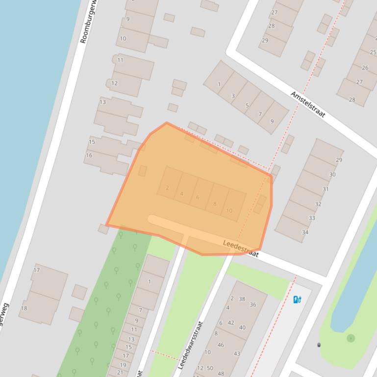 Kaart van postcodegebied 2314VX.