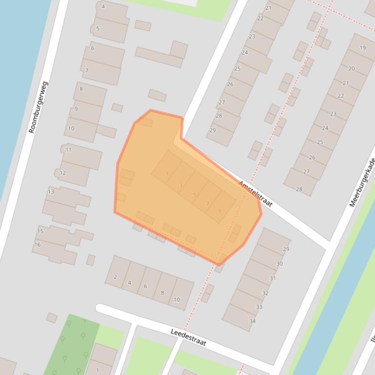 Kaart van postcodegebied 2314VZ.