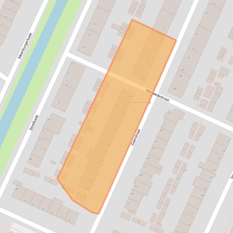 Kaart van postcodegebied 2314XB.