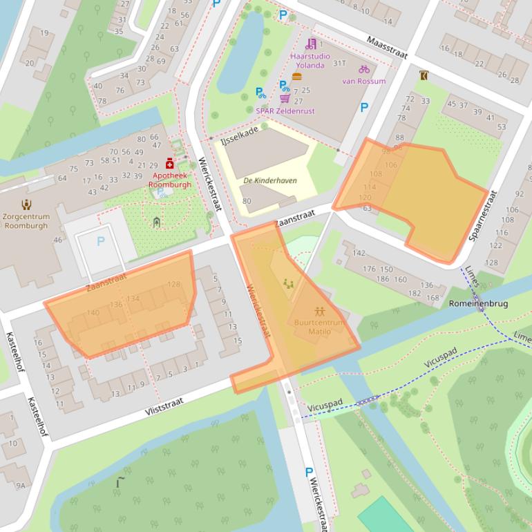 Kaart van postcodegebied 2314XH.