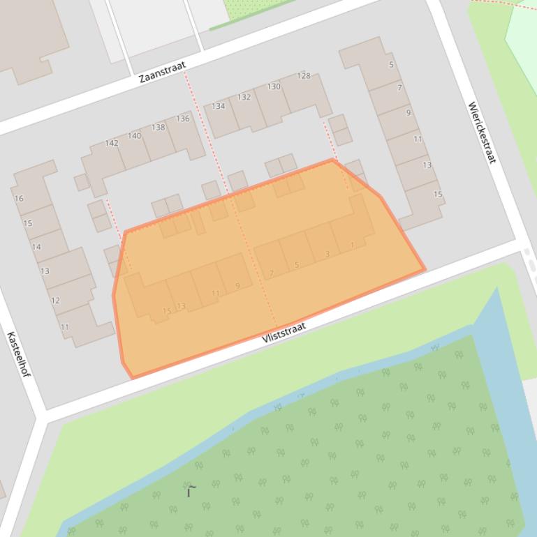 Kaart van postcodegebied 2314XK.