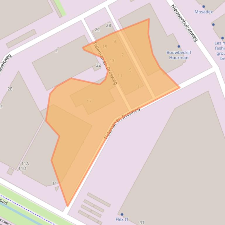 Kaart van postcodegebied 2314XW.