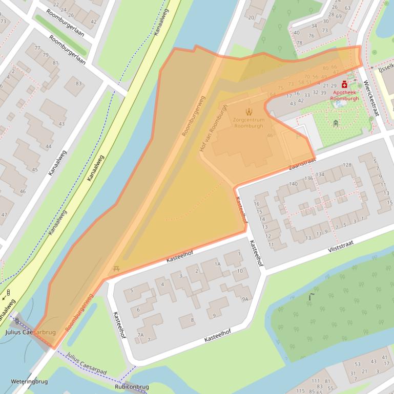 Kaart van postcodegebied 2314ZC.