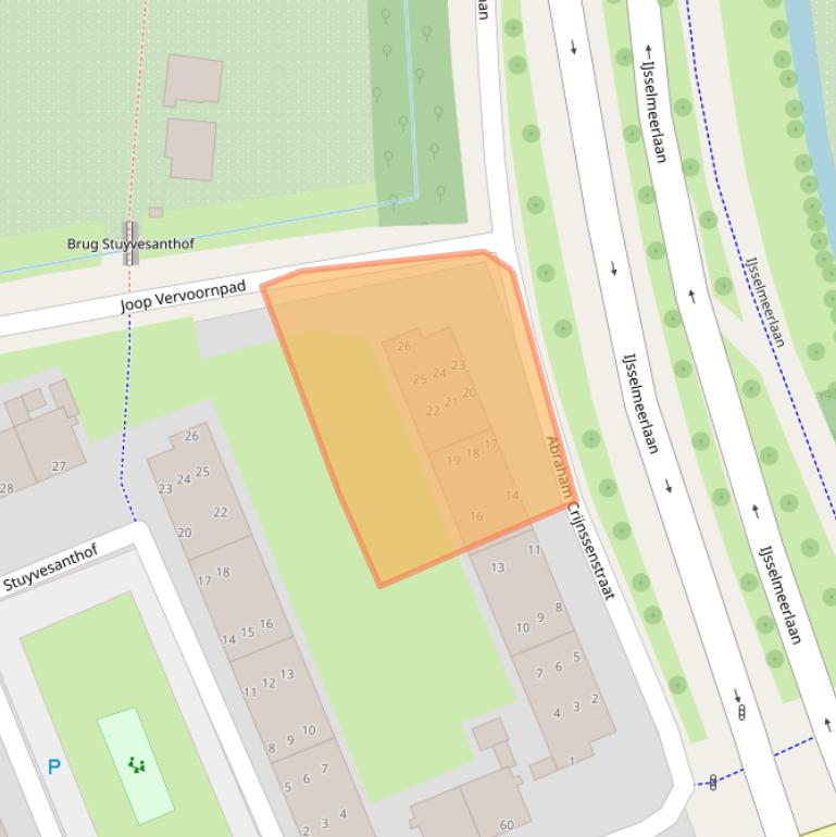 Kaart van postcodegebied 2315AB.